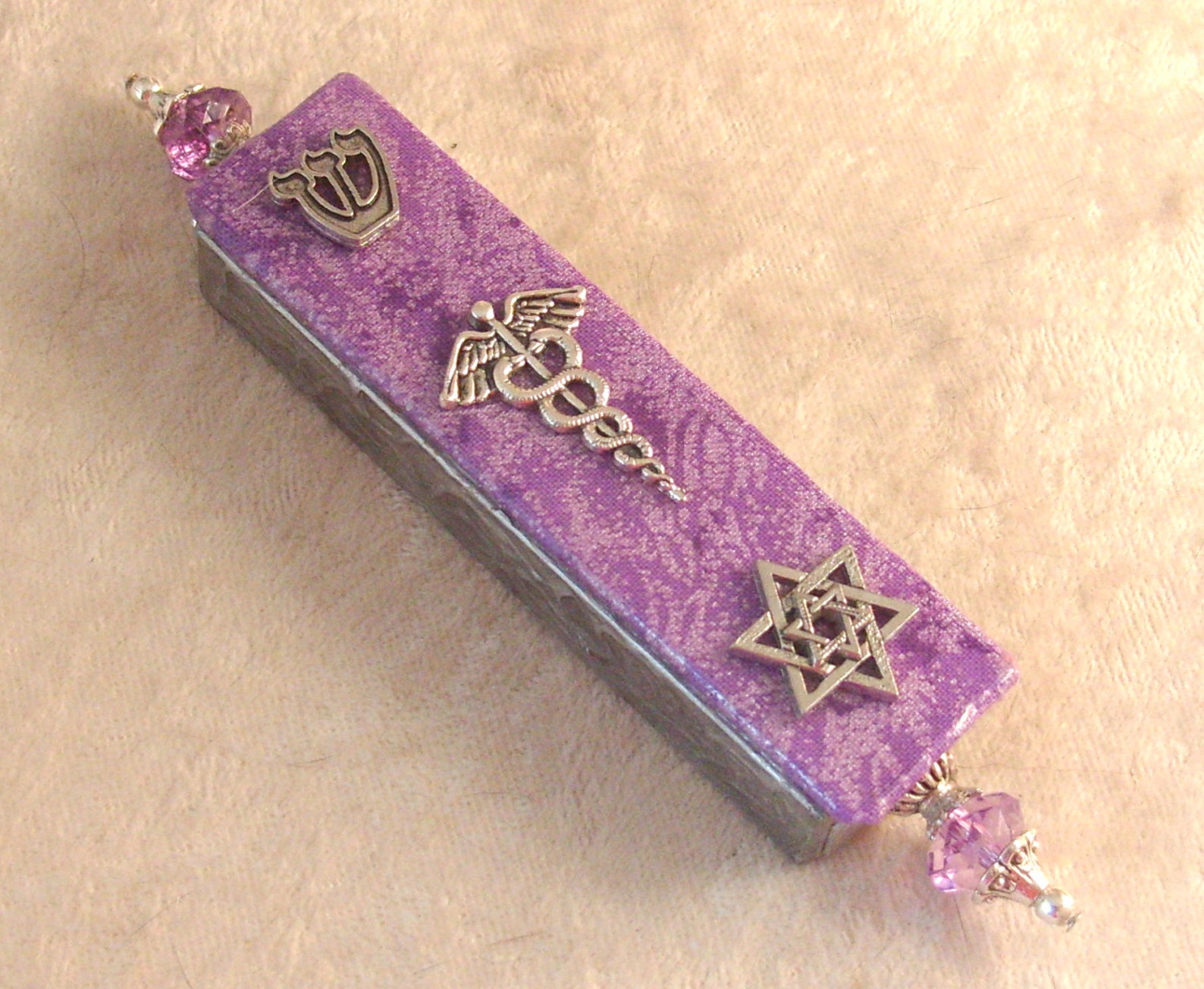 Elegant Mezuzah Medical Professional Theme in Lavender Etsy