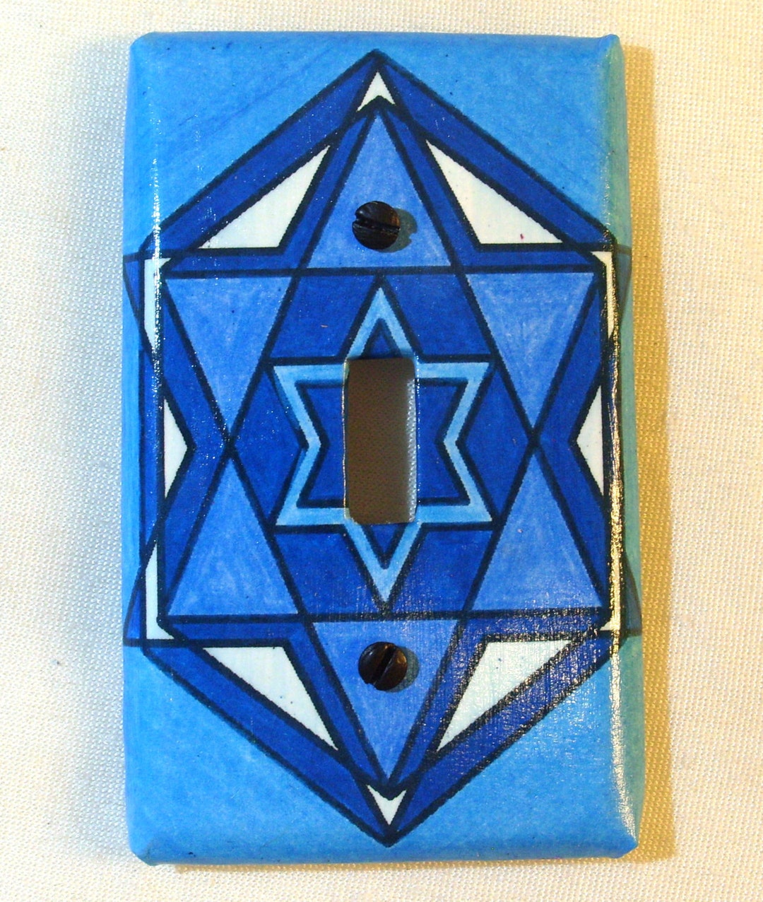 Star of David Light Switch Plate Etsy.de