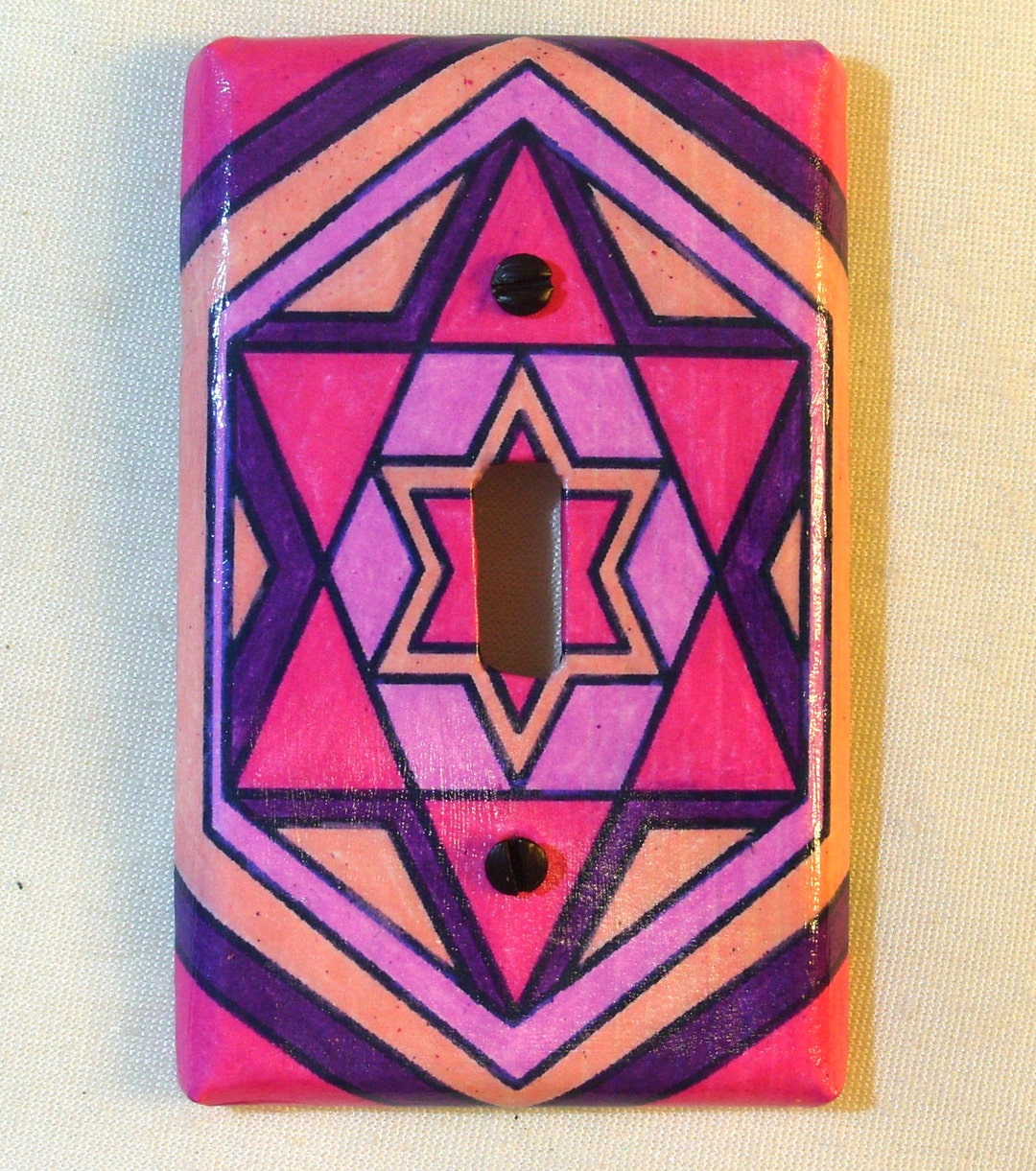 Star of David Light Switch Plate Etsy