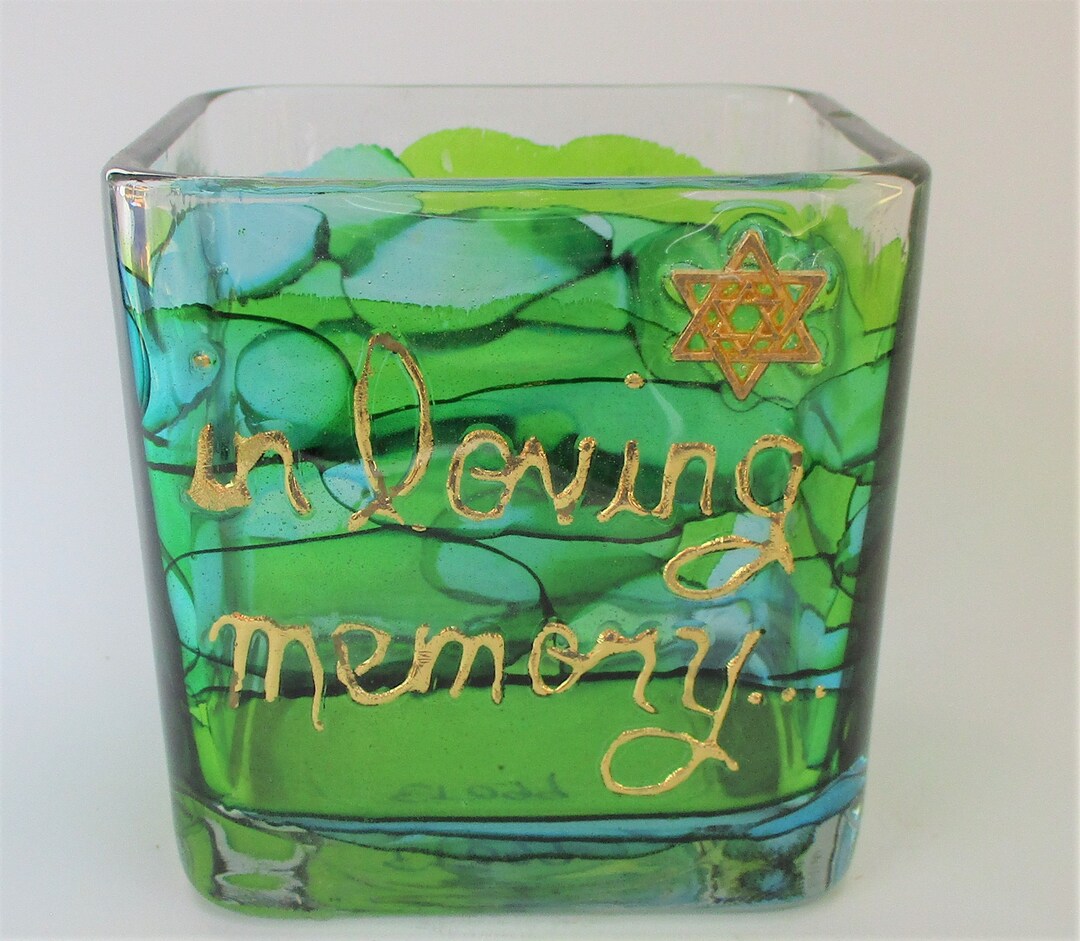 Yahrzeit Candle Holder Jewish Memorial Candle Etsy