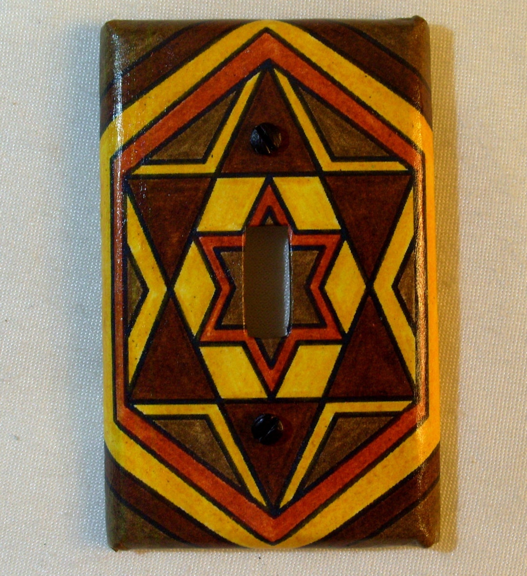 Star of David Light Switch Plate Etsy