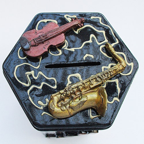 Decorative buy Tzedakah Box - Playing the Blues