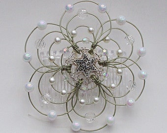 A Desert Kippot design - Snowflake - Light