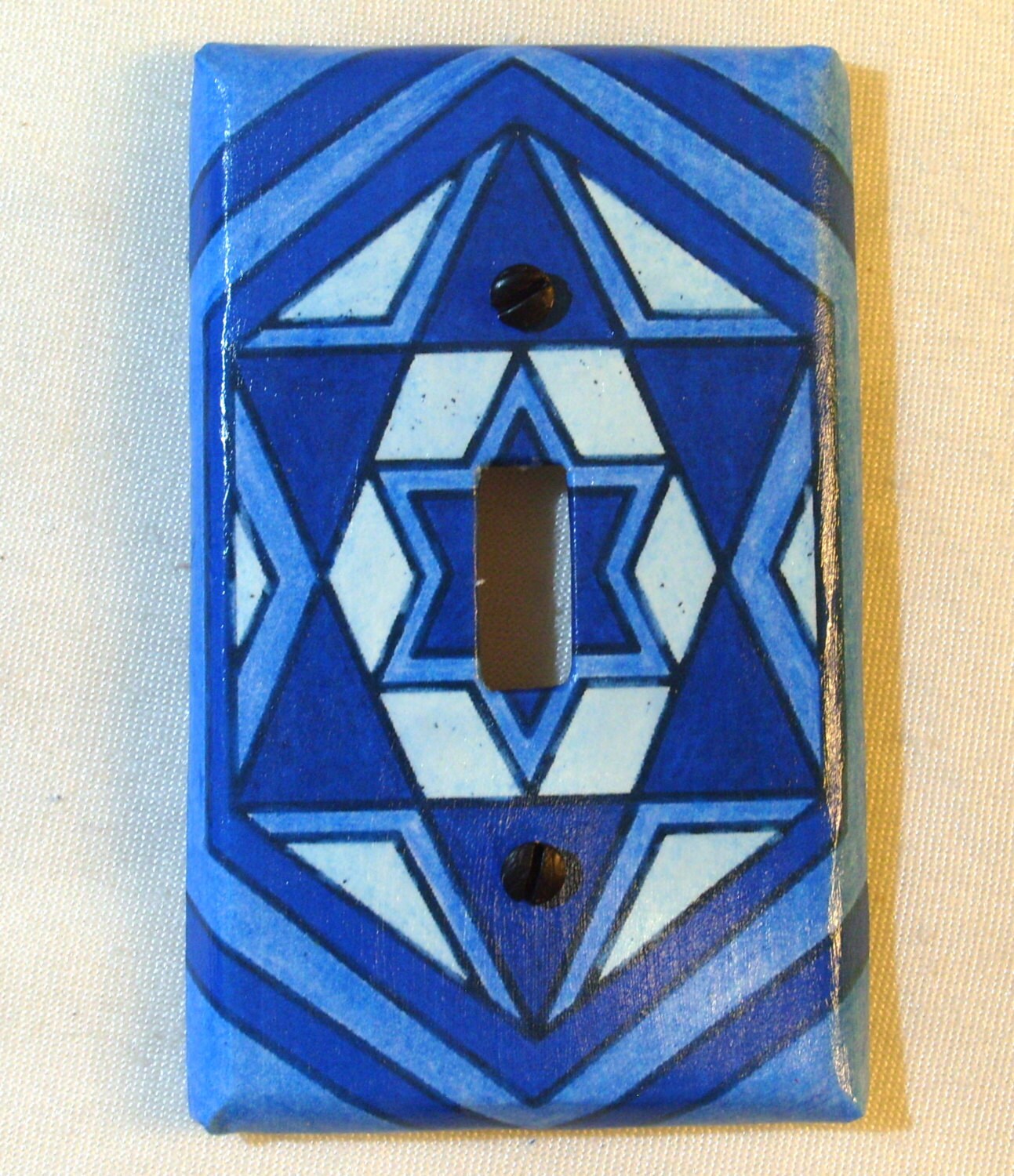 Star of David Light Switch Plate Etsy