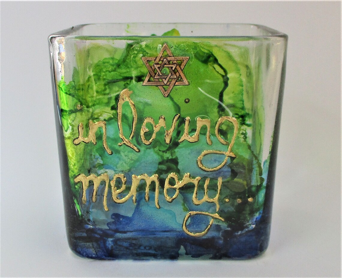 Yahrzeit Candle Holder Jewish Memorial Candle Etsy