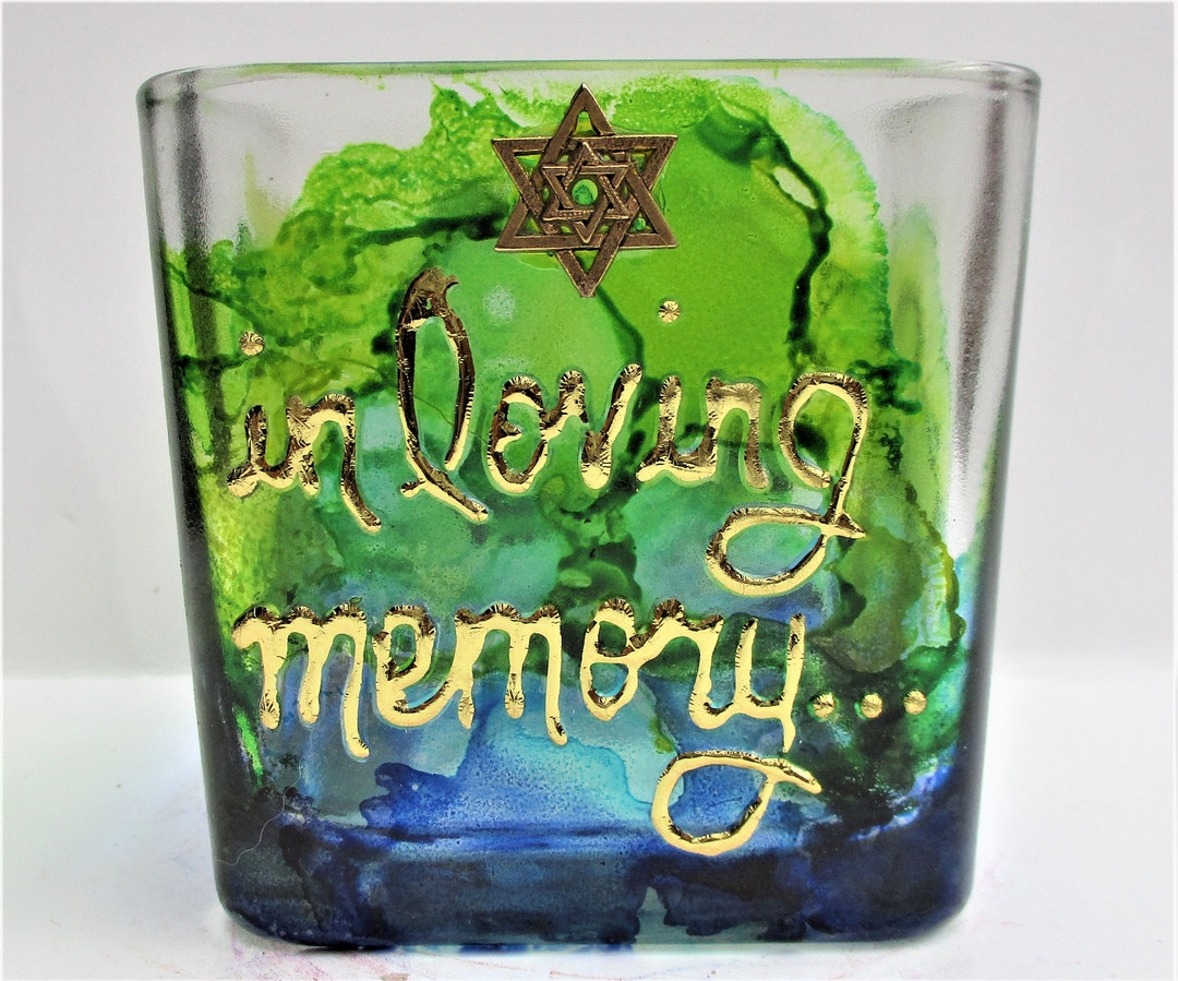 Yahrzeit Candle Holder Jewish Memorial Candle Etsy