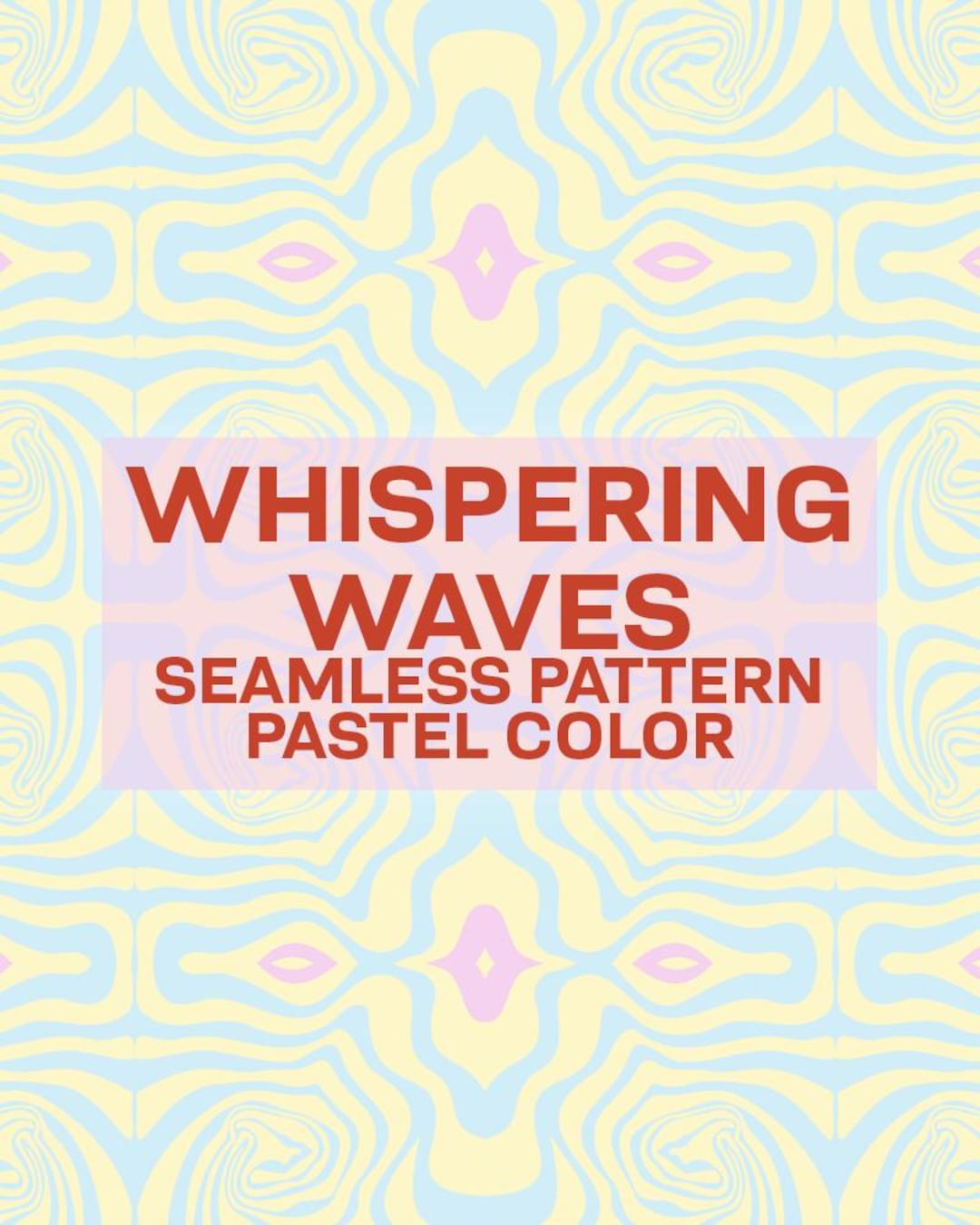 Whispering Waves Pastel Seamless Pattern (digital Download, Commercial ...