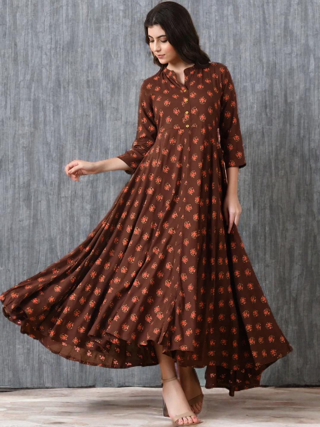 Brown Indian Dress - Etsy
