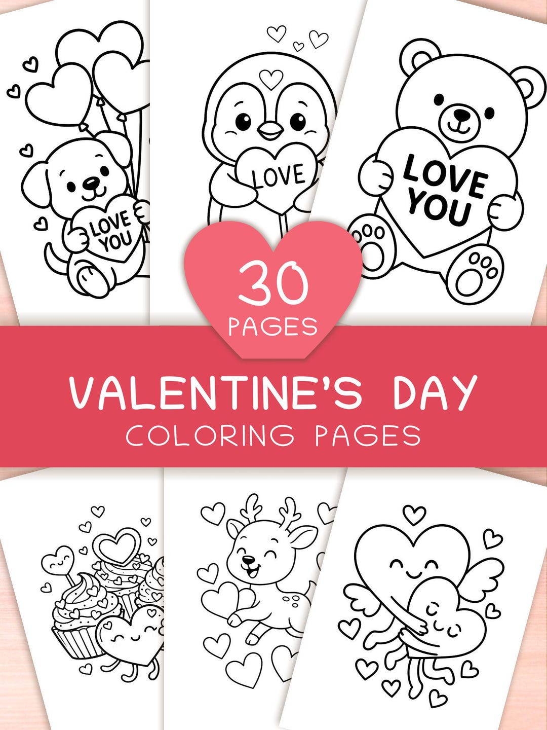 Valentine Coloring Pages for Kids Printable Valentine’s Day Classroom ...