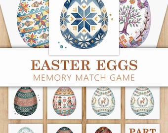 Osterei Memory Memory Spiel Frühling Memory Spiel Kinder und Erwachsene (PDF Download)
