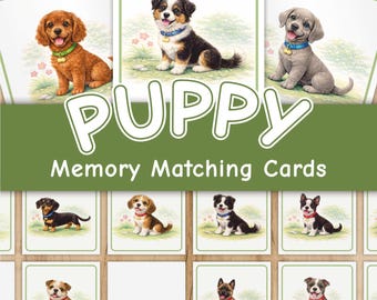 Welpen Memory Memory für Kinder zum ausdrucken, PDF Memory Karten