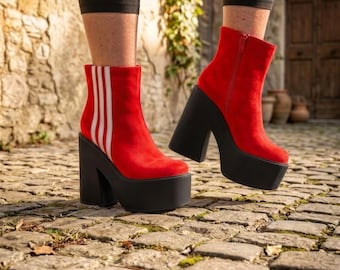 Maßgefertigte Wildleder-Plateauschuhe, Loafer und Stiefel, auf Bestellung gefertigt, mit dickem Absatz, individuell anpassbare Plateauabsätze von 2–30 cm