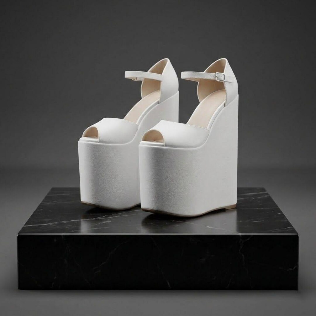 Custom Platform Wedge Heels: 10-30cm Ultra High Block Statement Shoes ...