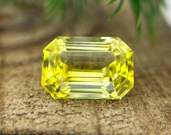 AAA+ Ceylon-Gelbsaphir im Radiant-Schliff, 13 x 10 mm, loser Edelstein, Ring- und Anhänger-Schmuckherstellung