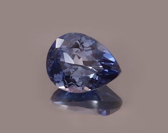 AAA+ Makelloser Ceylon-Saphir in Blau, 8 x 11 mm, Birnenschliff, loser Edelstein zur Schmuckherstellung