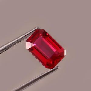 Anillo de joyería con gema suelta de rubí rojo de Mazambique AAA+ de 7 x 5 mm, talla radiante.