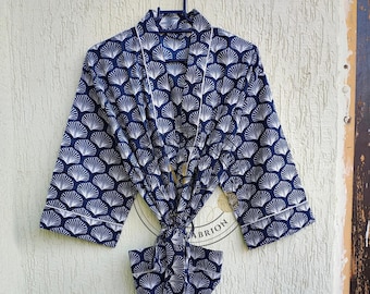Boho Personalized Cotton Kimono Robes, Getting Ready Plus Size Loungewear Outfit, Summer Sleepwear Minimalist Dress, Birthday Gifts