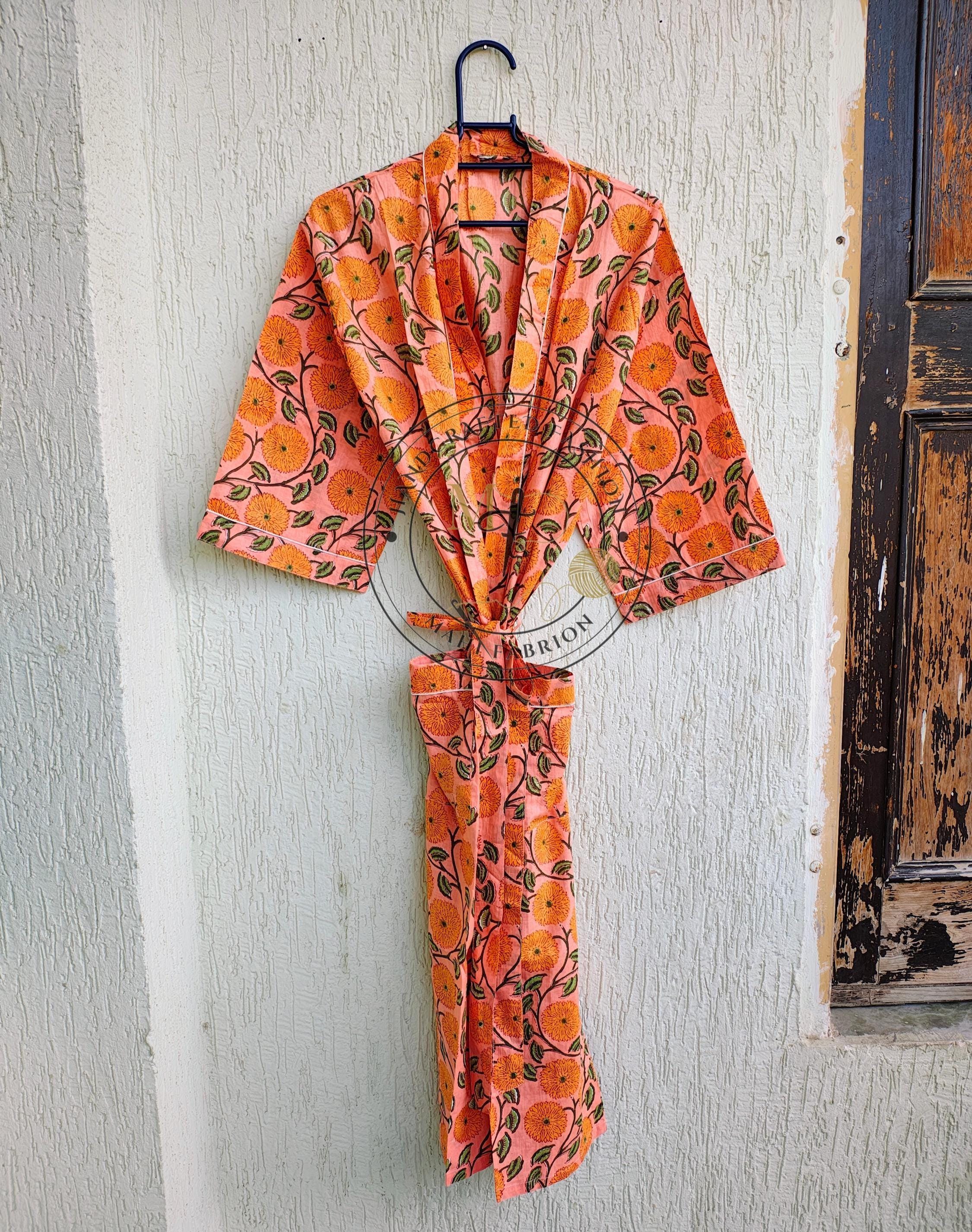 Personalized Cotton Kimono Robes, Getting Ready Minimalist Loungewear Dress, Summer Lightweight Sleepwear Outfit, Gift For Bridal
