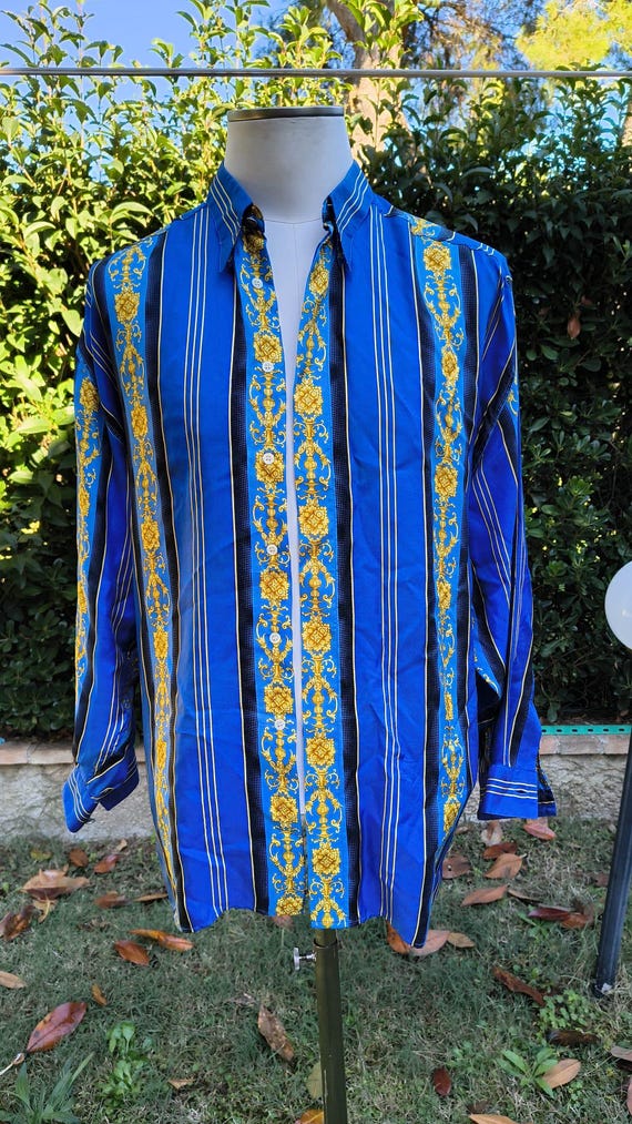 Gianni Versace Men's Shirt Silk 1996 Rare 50 L XL Barocco Baroque Regal -  Etsy