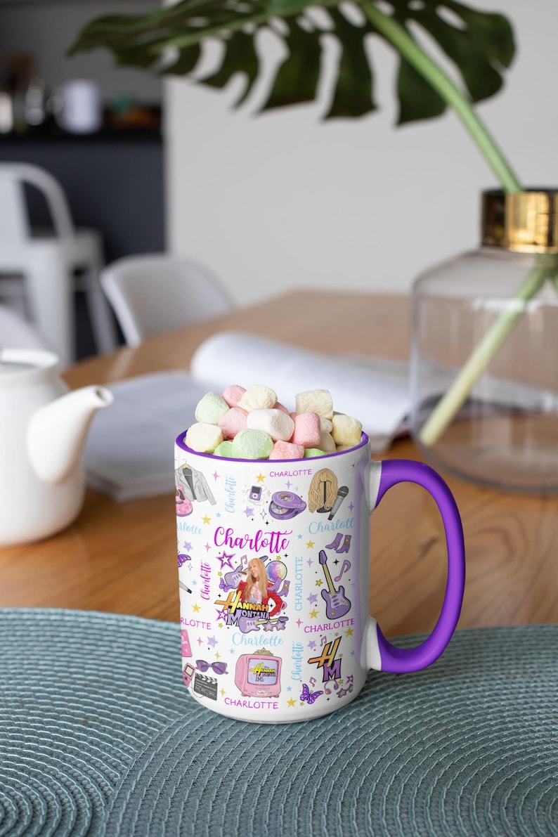 Custom Disney Hannah Montana 20th Anniversary Mug, Hannah Montana Logo Coffee Mug, Hannah Montana Fans Gift, Disney Channel Fans Mug Gift Bild 8