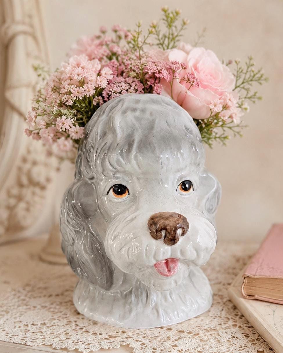 Retro Ceramic Poodle Japan - Etsy