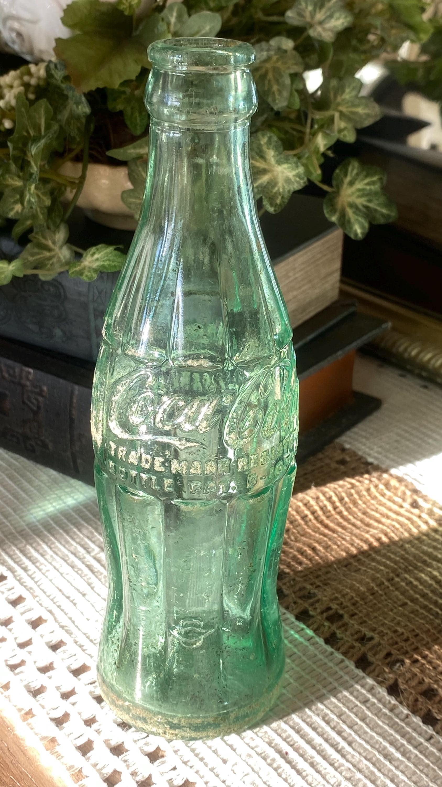 Vintage Green Coca-cola Bottle | Embossed Antique Coke Glass - Etsy