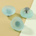 Minimalist Frosted Glass Drawer Pull \u2013 Cabinet Knob, Matte Finish Furniture Handle, Kitchen Cupboard Pull, Modern Bathroom Hardware