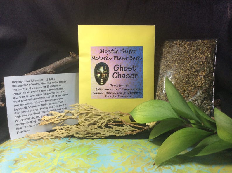 Ghost Chaser Spiritual Bath Natural Plant Bath Free Shipping Shaman Voodoo Santeria Hoodoo Wiccan House Blessing Smudge image 2