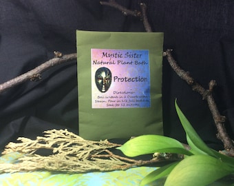 Protection Spiritual Bath Natural Plant Bath Free Shipping Shaman Voodoo Hoodoo Santeria Wicca Spell