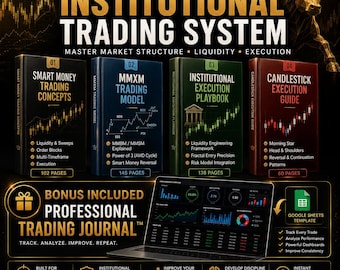 ICT Smart Money Concepts Trading Book PDF – Forex Market Structure, Liquidity, Order Blocks, MMXM Model + Trading Journal + Candlestick