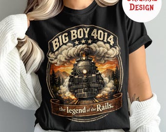 Big Boy 4014 Train SVG, Steam Locomotive Vintage Shirt PNG, Railroad Legend Design, Classic Railfan Cricut File