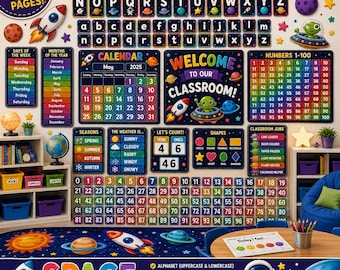Space Classroom Decor Bundle | Printable STEM Classroom Theme