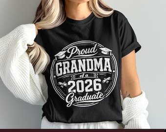 proud grandma 2026 svg graduation png, senior grad grandma shirt design, class of 2026 gift, cricut cut file