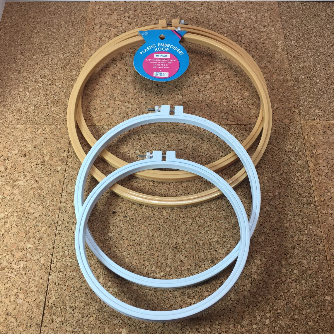 PLASTIC EMBROIDERY HOOPS Lot of 4 2 10 Brown and Etsy