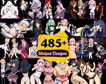 Cute Anime PNG Bundle 400+, Kawaii Manga Art, Chibi Waifu Designs, Japanese Cute Aesthetic Graphics