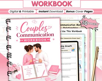 Quaderno di esercizi per la comunicazione di coppia in PDF, schede di lavoro per la relazione, diario matrimoniale, linguaggio dell'amore e limiti, download digitale.