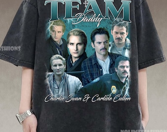 Maglietta vintage Charlie Swan e Carlisle Cullen, maglietta unisex della saga di Twilight