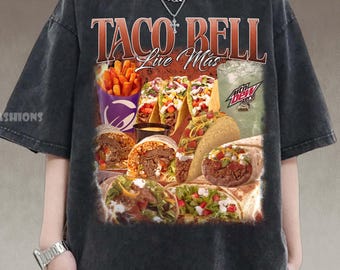 Taco Bell 90s Bootleg Rap T-shirt Y2k Funny Yo Quiero Taco Bell