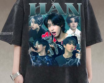 Maglietta unisex vintage anni '90 di Han Stray Kids