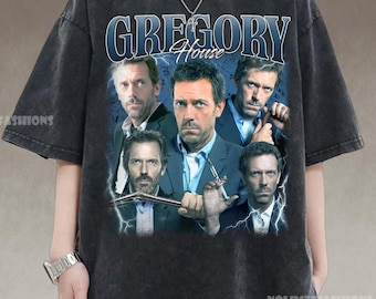 Maglietta vintage anni '90 Gregory House MD, maglietta con grafica del programma televisivo Doctor