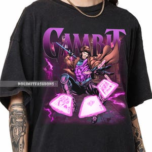 Comic Book Mutant Card-Slinger 90s Graphic T-Shirt, Comic Book Superhero Shirt, Comics Tee, Comic Universe Fan Gift