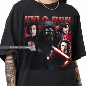Vintage Kylo Ren Shirt, Retro Star Wars Graphic Shirt, The Force Awakens Shirt, Disneyland Matching Tee, Galaxy's Edge Trip image 1