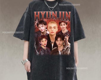 Hyunjin Stray Kids 90s Vintage T-Shirt, Retro Music Unisex Tee