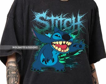 Disney Stitch Graphic T-Shirt, Comfort Colors Disney Shirt, Retro 90s Disney T-shirt, Lilo and Stitch Movie Shirt, Stitch Fan Gift