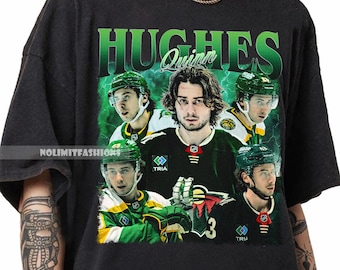 Limited Quinn Hughes Vintage Hockey Graphic Tee, Retro NHL Fan Apparel Unisex Shirt