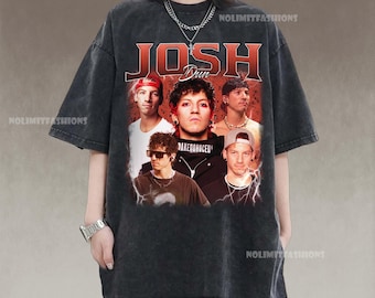 Maglietta vintage anni '90 di Josh Dun Bootleg, maglietta da fan del batterista