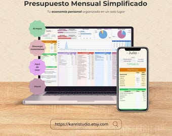 Plantilla de Finanzas Personales en Google Sheets | Control de Gastos, Ahorro e Inversiones | Presupuesto Mensual y Anual (Español)