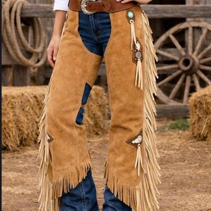 Tan Boho Fringe Belt - Etsy display picture 2