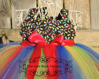 The Hair Bow Factory Christmas Lights Tutu Dress Size 12-24 Months-14