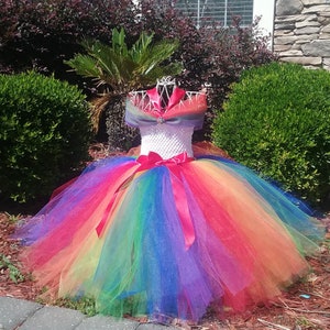The Hair Bow Factory Rainbow Tutu Dress Size 12-24 Months to Size 14 Rainbow Princess image 1